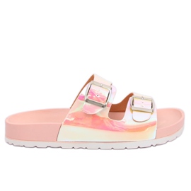 Klapki scholki benzynowe różowe BG28P Pink