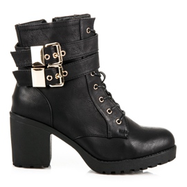 Wygodne Botki Z Futerkiem czarne