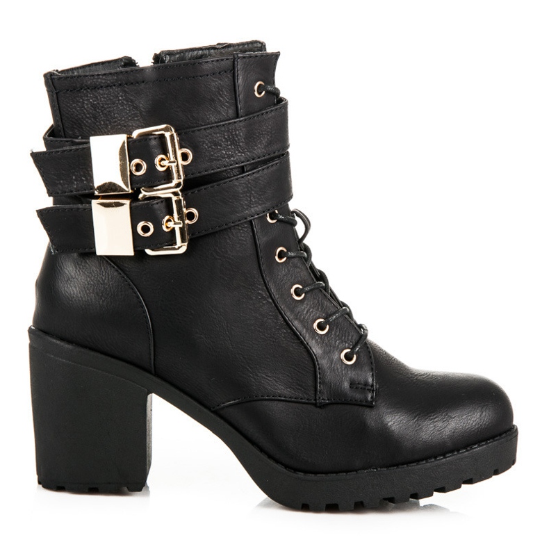 Wygodne Botki Z Futerkiem czarne