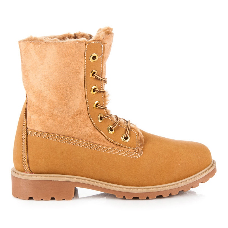 Traperki Z Kożuszkiem brązowe