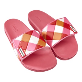Hunter Womens Original Adjustable Slide Weave Arcade Pink wielokolorowe