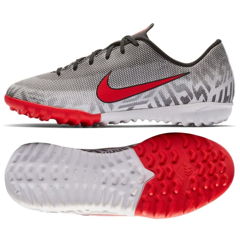 Buty piłkarskie Nike Mercurial Vapor 12 Academy Neymar Tf Jr AO9476-170 szare szare