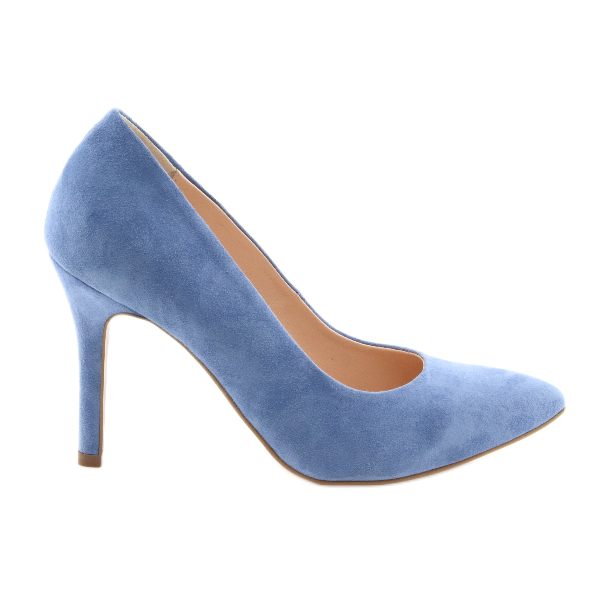 Czółenka na szpilce buty damskie Edeo 3313 niebieski niebieskie