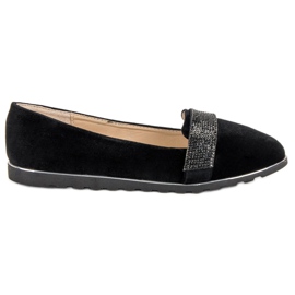 Welurowe Baleriny czarne