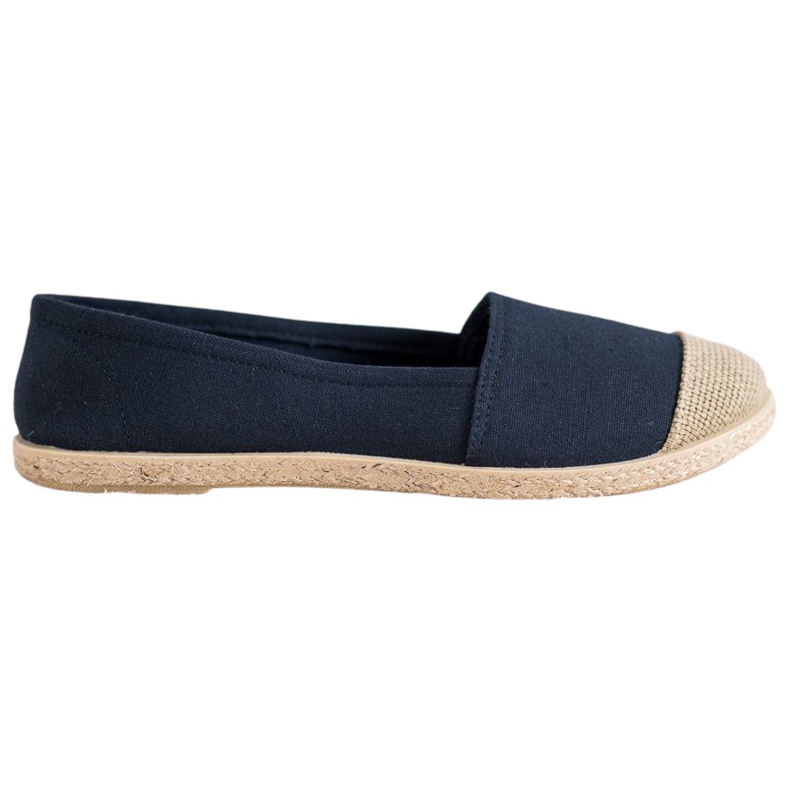 Modne Granatowe Espadryle niebieskie