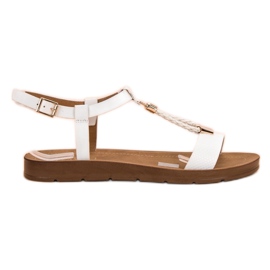 Filippo Modne Białe Sandały