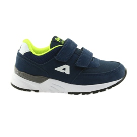 Buty sportowe wkładka skórzana American Club BS09 granatowe zielone