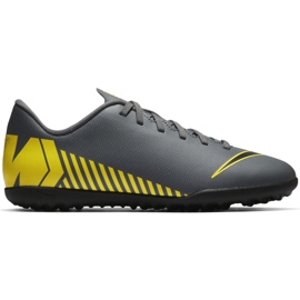 Buty piłkarskie Nike Mercurial Vapor X 12 Club Tf Jr AH7355-070 szare czarne