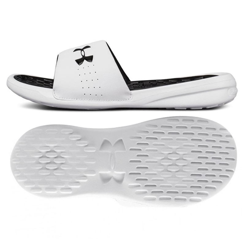 Under Armour Klapki Ua Playmaker Fix Sl W 3000063-101 białe