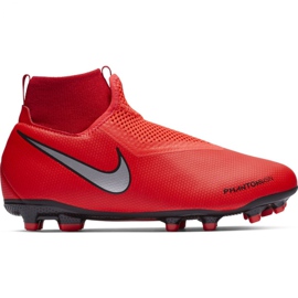 Buty piłkarskie Nike Phantom Vsn Academy Df FG/MG Jr AO3287-600 czerwone czerwone