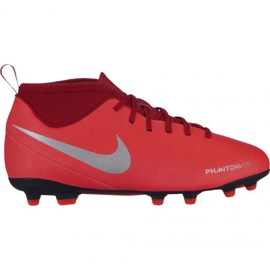Buty piłkarskie Nike Phantom Vsn Club Df Fg Mg Jr AO3288-600 wielokolorowe pomarańcze i czerwienie