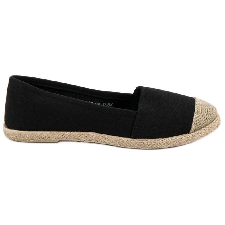 Modne Czarne Espadryle