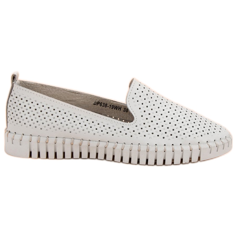 Filippo Białe Skórzane Lordsy