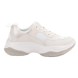 Kylie Modne Białe Sneakersy