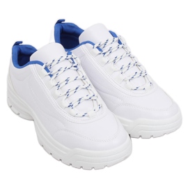 Buty sportowe biało-niebieskie 6256 Blue białe