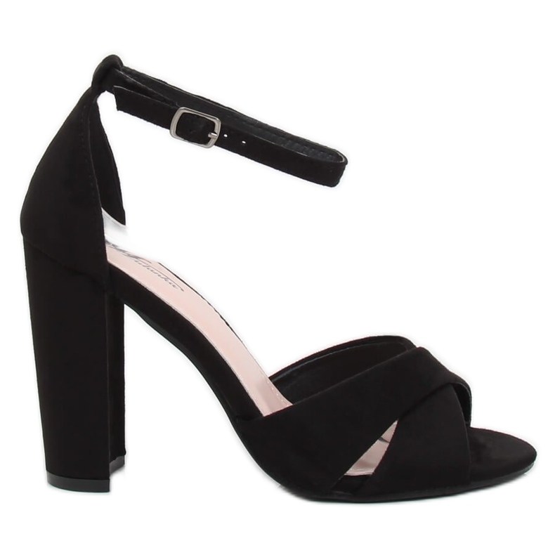 Sandałki na słupku czarne 369-34 Black