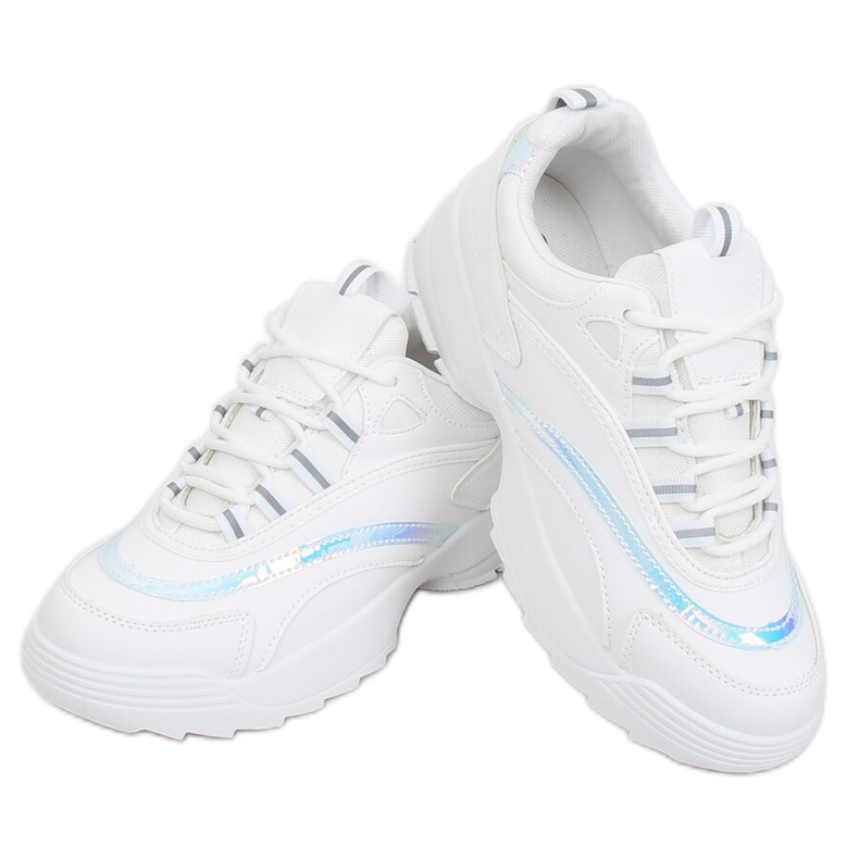 Buty sportowe holograficzne białe BO-62 White