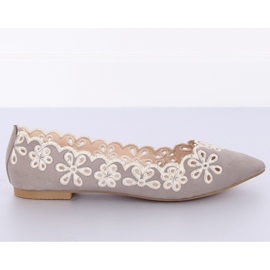 Baleriny ażurowe szare LT99P Grey II-GAT