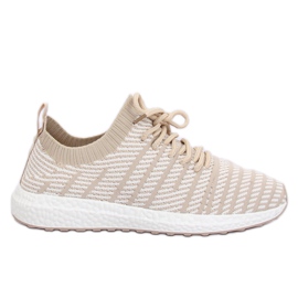 Buty sportowe beżowe HY2812 Beige beżowy