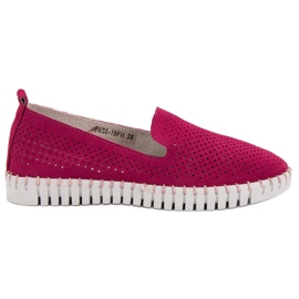 Filippo Różowe Skórzane Lordsy