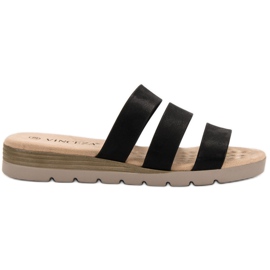 Czarne Klapki VINCEZA