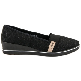 Tekstylne Baleriny VINCEZA czarne