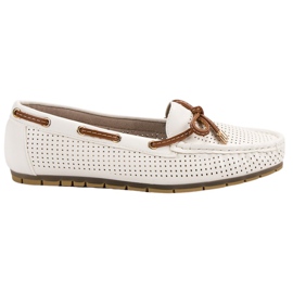 Kylie Wygodne Mokasyny białe