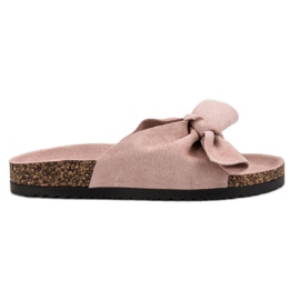 Klapki Z Kokardką VINCEZA różowe