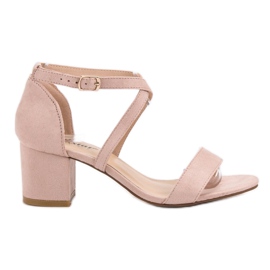 Seastar Zamszowe Sandały Na Słupku brązowe