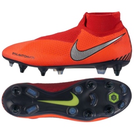 Buty piłkarskie Nike Phantom Vsn Elite Df Sg Pro Ac M AO3264-600 czerwone wielokolorowe