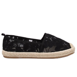 Espadryle ażurowe czarne 68-130 Black