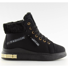 Trampki ocieplane czarne W19-25 Black II-GAT