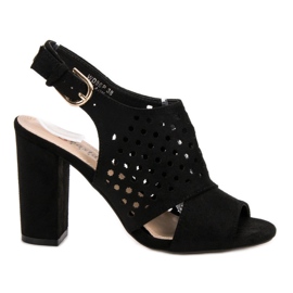 Seastar Ażurowe Zabudowane Sandały czarne