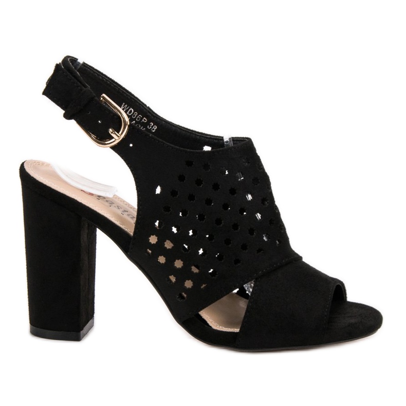 Seastar Ażurowe Zabudowane Sandały czarne