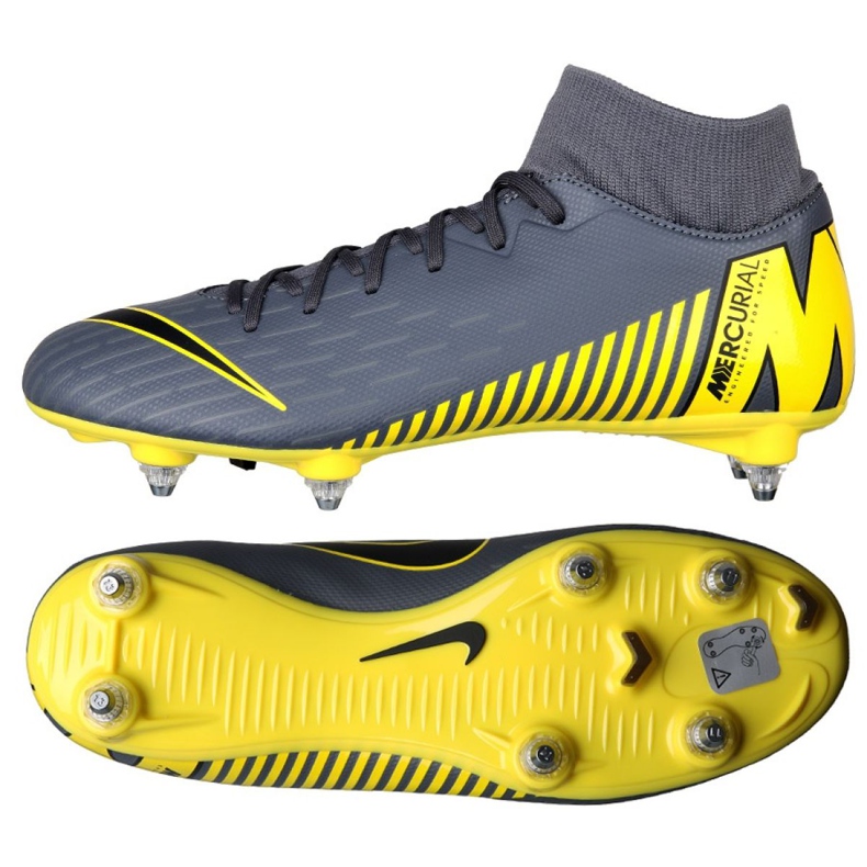 Buty piłkarskie Nike Mercurial Superfly 6 Academy Sg M AH7364-070 czarne szare