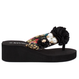 Klapki na piankowej podeszwie czarne CK93P Black