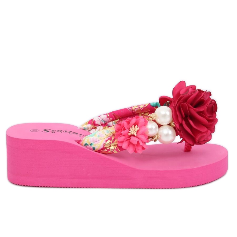 Klapki na piankowej podeszwie różowe CK93P Fuchsia