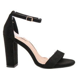 Seastar Seksowne Sandałki Na Słupku czarne