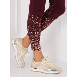 Buty sportowe złote 6241 Gold II-GAT złoty