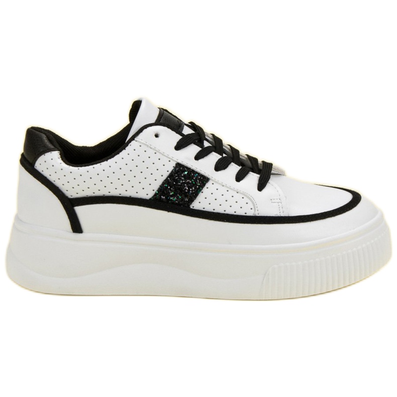 Białe Creepersy Z Brokatem