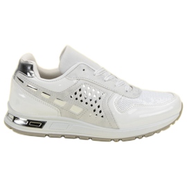 Obuwie Sportowe Z Cekinami białe