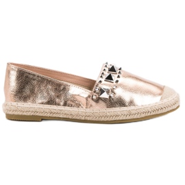 Bestelle Espadryle Z Ćwiekami Rose Gold żółte różowe