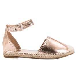 Best Shoes Espadryle Z Dżetami żółte