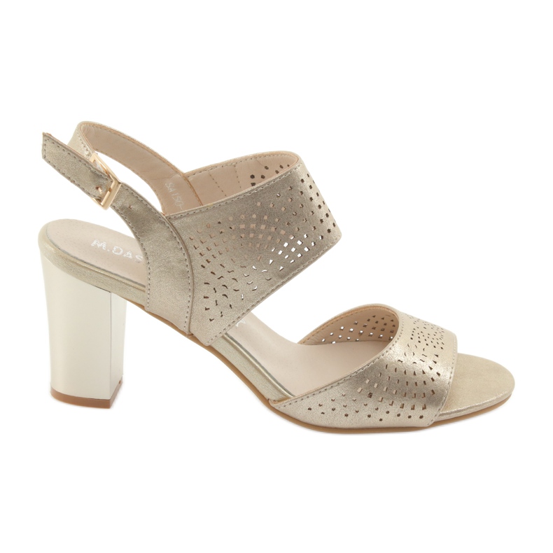 M.Daszyński Sandały wkładka skórzana Daszyński żółte