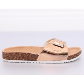 Klapki metaliczne szampańskie DD94P Champagne II-GAT różowe