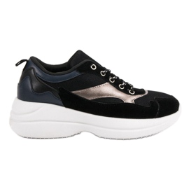 Modne Obuwie Na Platformie czarne