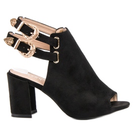 Erynn Eleganckie Zbudowane Sandały czarne
