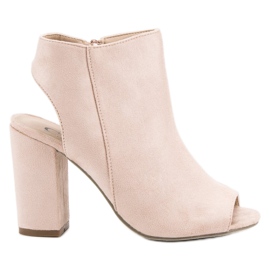 Ch. Creation Zabudowane Sandały Jasny Róż różowe