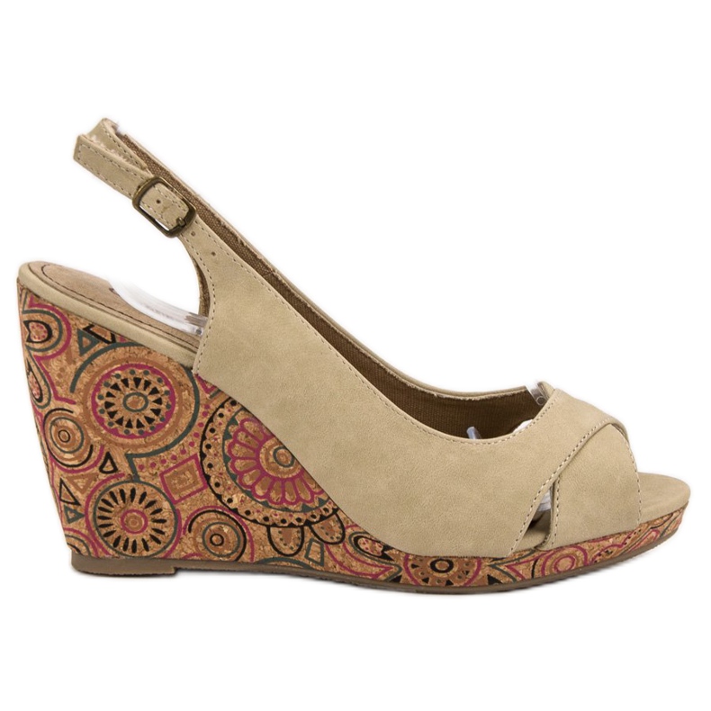 Corina Modne Sandałki Etno brązowe