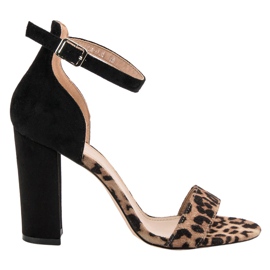 Erynn Sandałki Na Słupku brązowe